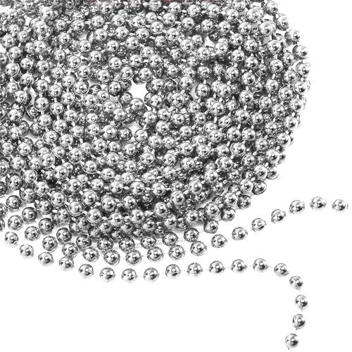 WedDecor Guirlande Brillante de 9 m pour Sapin de Noël - Chaîne de Perles Artificielles pour Décorations de Noël, Saint-Valentin, Argent