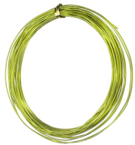 QUARKZMAN Alambre de Armadura de Aluminio 1Mm Calibre 18 Color Verde Lima | 32.8 Pies (10M), Alambre Metálico Flexible, para Hacer Joyas Manualidades Coronas Esculturas de Árboles Bonsái
