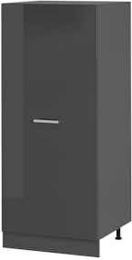 Vicco Vorratsschrank R-Line, Anthrazit Hochglanz, 60 cm, zur freien Kombination innerhalb modularer Küchensysteme