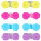 Jimkply Pack of 8 Contact Lens Containers, Contact Lenses, Monthly Lenses, 4 Colours Contact Lens Case with Care Solutions, Safe Non-Toxic, for Families, Travel, Accommodation