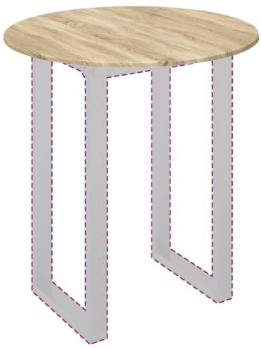 vidaXL Encimera Roble Sonoma 80 x 80 x 1,5 cm Madera contrachapada, Mesa Redonda Elegante, diseño Minimalista, Superficie Ideal para Comer, Madera Resistente, Acabado Suave