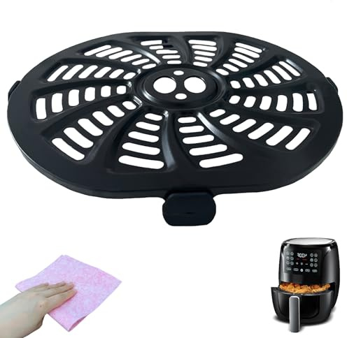 HEISENLIN 4QT Air Fryer Grill Plate for Gourmia GAF486 4 Quart Digital Air Fryers, Upgraded Grill Pan Crisping Plate Tray Rack Shelf Grate Grid for Gourmia Air Fryer, Nonstick, Dishwasher Safe