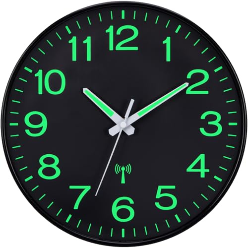 VIVILINEN Orologio radiocontrollato da parete, senza ticchettio, per camera da letto, cucina, soggiorno, 30 cm