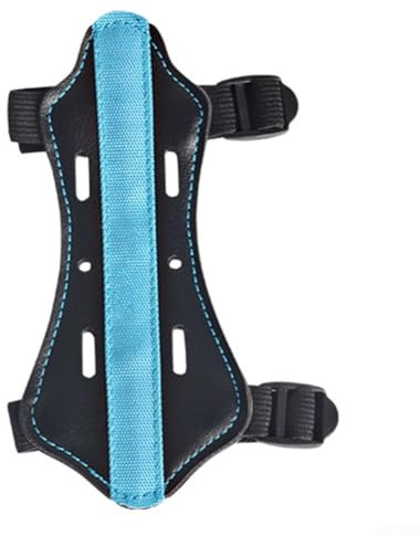 Honseadek Perforated Leather Arm Guard for Archery and Bow Hunting, Adjustable 15cm Youth and Adult Arm Protection with 4mm Thick Sturdy Leather(B)
