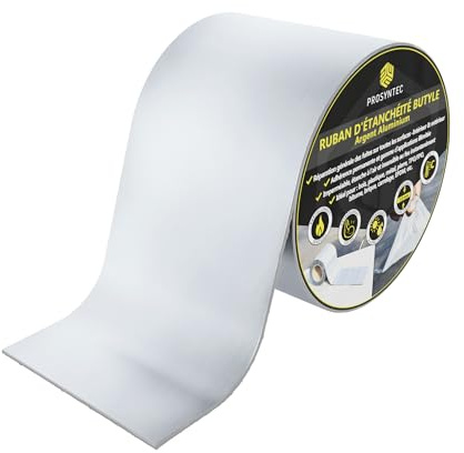 Bande d'étanchéité en aluminium-butyle, 5cm x 10m - argent | Bande d'étanchéité de 1 mm d'épaisseur, imperméable, autocollante, résistante aux UV. Convient à tous les supports courants.