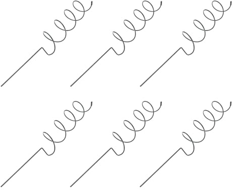 Milisten Soportes para Plantas en Forma de Espiral de Hierro 6 Unidades Accesorios de Jardín para Soporte y Fijación de Tallos Estacas Resistentes para Plantas en Maceta y Jardín