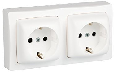 Legrand 097381 Oteo Doppelsteckdose, 230 V, weiß