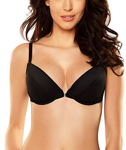 Vivisence Sujetador Push-Up Multiuso, Espalda Al Aire 1040, Negro,100D