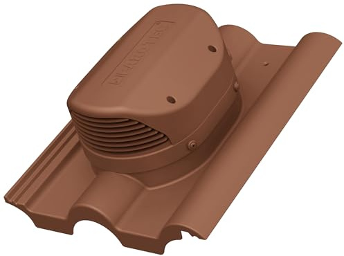 Parotec Cheminée de Ventilation plat - Tuile de ventilation, Chapeau de ventilation, Tuile d'aération pour Creaton - Heidelberg (RAL 8004 - Rouge en Brique)
