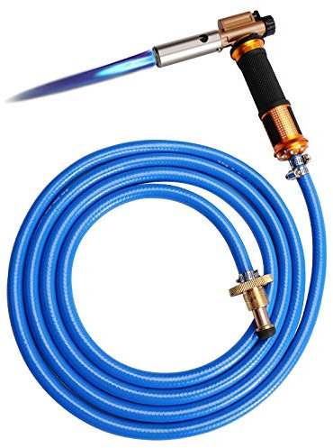 Cobeky Kit lampe torche à gaz liquéfié d'allumage électrique avec tuyau pour souder, cuisiner, souder, chauffer, éclairer
