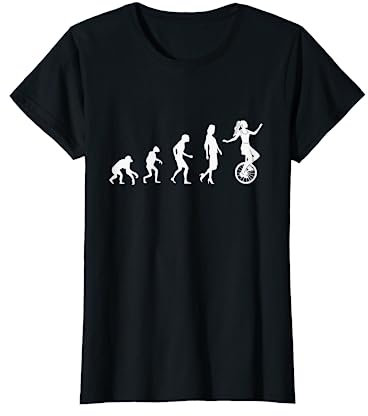 Einrad Einradfahrer Evolution Unicycle T-Shirt
