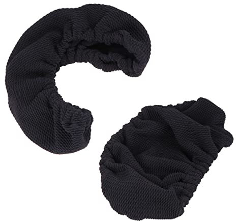 SEWACC 2 Stück Arm Armlehne Abdeckungen für Bürostühle, Elastisch Bürostuhl Chair Armlehnen Schutz Abdeckungen für Zuhause Büro (Schwarz)