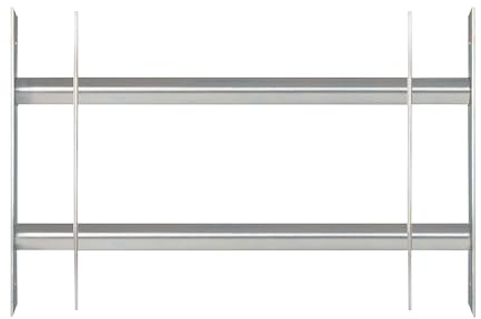 siwitec Fenstergitter Einbruchschutz ausziehbar Stahl roh 700-1050x450mm | erweiterbar durch mehrere Gitter übereinander, Montagematerial im Lieferumfang enthalten