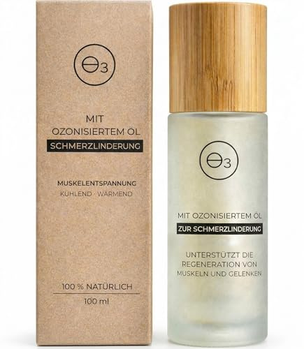OZONO D'OR – Aceite con Ozono BIO 100% Natural | Alta Potencia Extrafuerte Para el Confor Muscalar en Articulaciones, Músculos, Espalda, Lumbar, Piernas, Rodillas, Cuello, Hombros | Efecto Frío-Calor