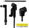 Dunkwckore 14 Piezas Adaptador de Destornillador Angular Set, Accesorios Taladro, 105 °Adaptador Atornillador Flexible, Enchufes para Destornillador de L-forma, 1/4 de Pulgada Broca de Ángulo Recto