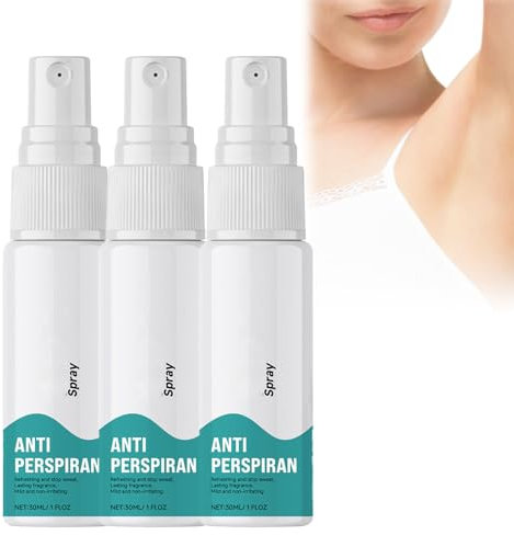 Antitranspirant Spray for Sweaty Hands, Deo am Kopf I Anti Schweiß, Sweat Feet and Sweating on the Face, Anti transpirant für Männer & Frauen mit Langzeitschutz - 30 ml (3PC)