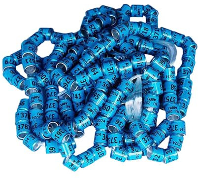 Fukamou Vogel-Fußringe, Tauben-Identifizierungsringe | Taubenringe 50 Stück | Pigeon Supplies -Bänder, Vogelfußringe, Pegeon-Zubehör Für Rennpapageien, Küken, Enten