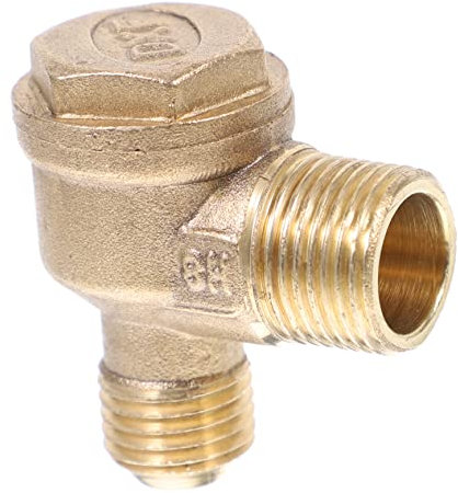 Homoyoyo Brass Air Compressor Check Valve Non-Return Valve Copper Two-Way 16x14mm Pneumatic Accessory for Small -Free Air Pumps