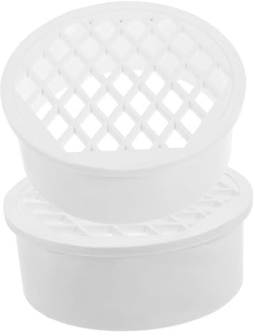 Angoily 2pcs Floor Drain Strainer Removable Drain Cover for Outdoor Roof Insert Pipe Odor-resistant Easy Install