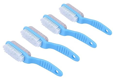 FRCOLOR Fußfeilenentferner 4-teiliges Fußpflege-pediküre-werkzeug Doppelseitige Bimsstein-fußpeelingbürste Bequeme Griffe