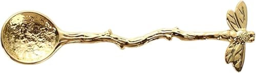 Gold Retro Dragonfly Spoon Coffee Spoon Teaspoon Stainless Steel Tableware Creative Sugar Spoon Tea Spoon Stir Bar, Dessert Spoon, Cake Spoon, Long Handle Spoon Kitchen Gadget Antique Coffee Spoons