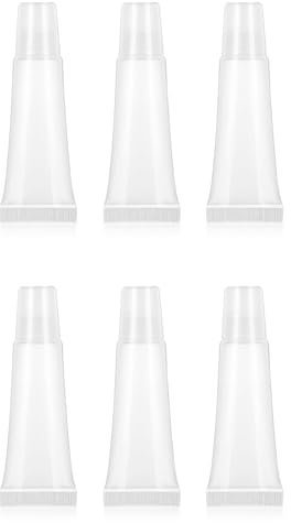Lipgloss Behälter,6 PCS Leere tuben zum Befüllen Mini Kosmetische Behälter Probenbehälter 10ml Transparent Nachfüllbare Tubes für Reise Make up Toilettenartikel