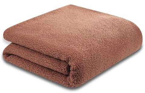 biederlack Wohn- und Kuscheldecke Teddy 'Uni' 150 x 200 cm Canyon - Orange