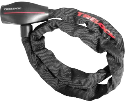 TRELOCK BC 380 Kettenschloss – Länge 110 cm – Kettenglieder 7 mm – Sicherheitsstufe 9 – Fahrradschloss mit 2 Schlüsseln