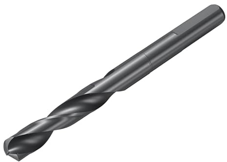sourcing map 13mm Drill Bit 1/2 Reduced 3-Flat Shank M2 High-Speed Steel | Nitriding Black 135° Bits for Hard Metal Stainless Steel