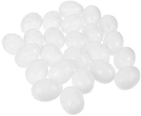 LOLIPPYY 30pcs Solid Pigeon Eggs Artificial Eggs for Preventing Nesting and in Cages and Gardens