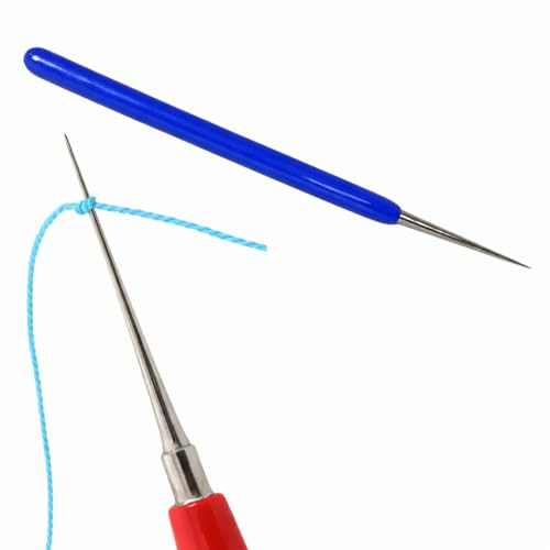 Beading Awl Tool for Stringing Beads and Pearls, Consistent Tight Knots, Rubber Handle Crafts Tool