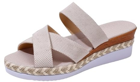 Nidddiv Elegantes Sandalias de Verano para Mujer Cuña Espadrille Sandalias Elegantes Sandalias de Plataforma Sandalias de Cuña Sandalias Anchas H Zapatos de Mujer Zapatos de Punta Abierta Zapatillas