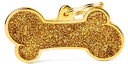 My Family Gravur Dog Shine ID Tag Bone Glitter Nagellack