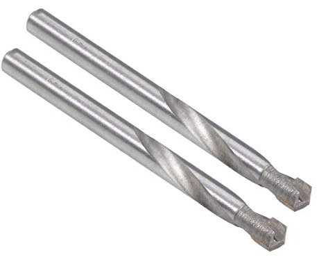 sourcing map Punta elicoidale in carburo cementato 7 mm per trapano in metallo duro per acciaio inossidabile rame alluminio lega di zinco ferro 2 pezzi