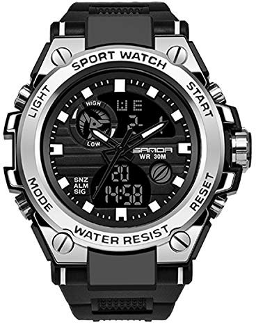 RORIOS Digitale Orologio per Uomo Orologi da uomo sportivo impermeabile militare orologio con sveglia cronometro all' aria aperta orologio analogico