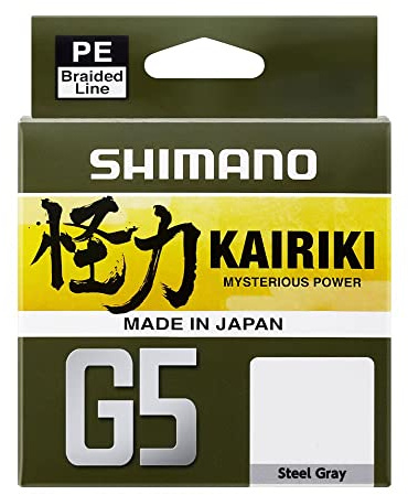 SHIMANO Kairiki G5 Stahlgeflecht, 5 Stränge, 150 m – Durchmesser 0,18 mm – R.8 kg – LDM51UE180150S