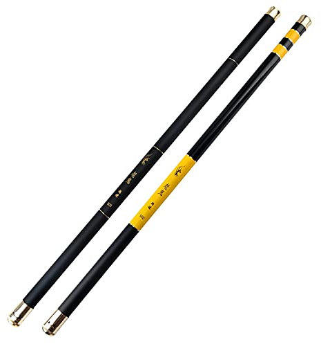Stipprute 2 Farbe 7. 2M 8M 9M 10M 11M 12M 12M Kohlefaser Angelrutestab Angelblock Super langer Karpfenangeln-Fischereistrau Power Hand-Rod Angelrute ( Color : Yellow , Length : 7.2m with accessory )