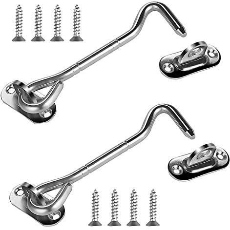 profiwoab Storm Hook, Hook Castle Hook Storm Acciaio inossidabile 2st 15 cm Gancio per porte per oscillare