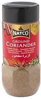 Cilantro Molido 100 g Coriandro en Polvo Aromático para Currys, Tajines, Guisos, Salsas y Marinados Especia de Semilla Molida para Cocina India, Árabe y Mediterránea