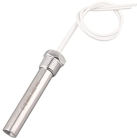 DERNORD 220V 300W Heizpatrone mit 1/2 Zoll 20.95mm Flansch Mehrzweck DIY Heizstab Edelstahl Heizelement Länge