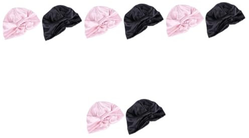 FOMIYES 8stücke Satin Schlafhaube Für Damen Doppellagige Verstellbare Seidenhaube Schutz Von Langem Haar Für Einen Erholsamen Schlaf