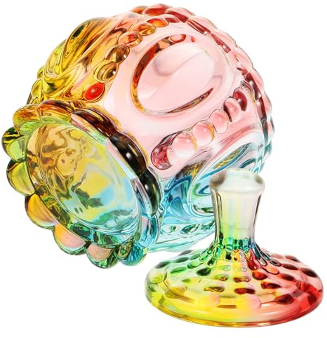 PRETYZOOM Bocal à Bonbons en Verre 1 Pièce Couvercle, Style Européen | Bonbons et Snacks, Garde le Contenu Propre et Sec, Usage Maison ou Boutique