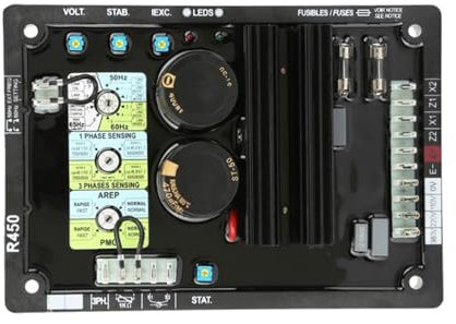 DOMOJT Regolatore di Tensione Stabilizzatore trifase Senza spazzole del generatore avr del regolatore Automatico di Tensione R450 for Il Pezzo di Ricambio Originale dell'alternatore Diesel