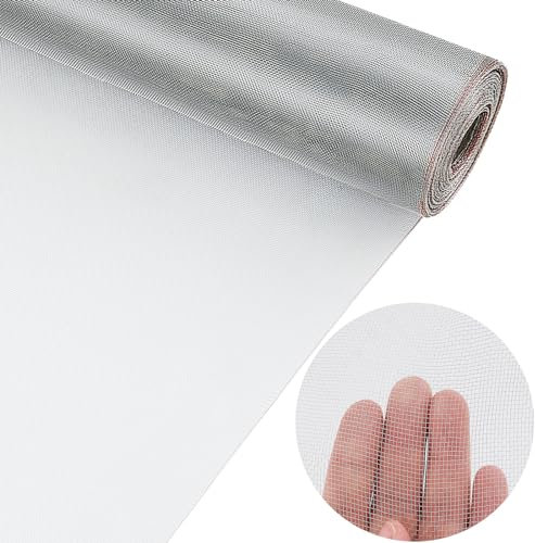 Blulu 304 Stainless Steel Mesh 40 Inch x 98 Feet Metal Mesh Screen Window Woven Screen Mesh Roll Easy to Cut for Door Balcony Porch Cabinets Poultry Netting Cage Fence, 20 Mesh 0.15 mm Wire Dia