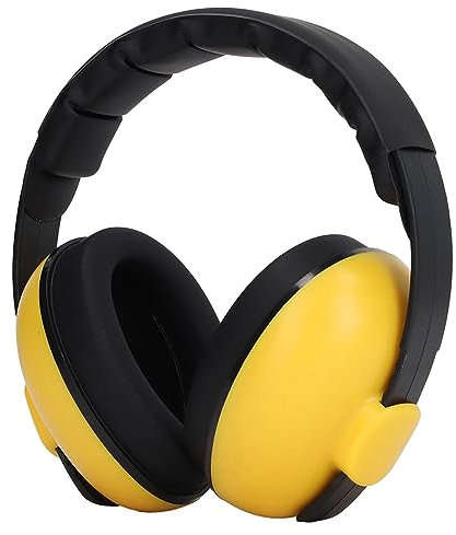 Cuffie Antirumore per la Riduzione del Rumore - NRR 31dB Cuffie di Sicurezza Insonorizzate Difensore per le Orecchie per Adulti Tiro Falciatura Autismo Caccia Costruzione, Giallo