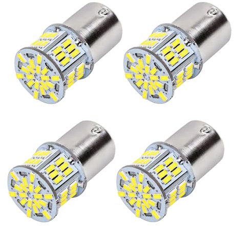 EuAcesry LED Lampadine Auto, 2 Pcs P21/5W 1157 Bay15d Led Lampadina 12V-24V, Bianca 6000K, 45SMD, Per Luci di Stop Posteriori Luce, Freno Luci di Parcheggio