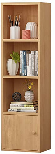 Bücherregal mit 6 Ebenen, Holz, mit Türen, Bücherregal, platzsparend, für Kinderbücher und Spielzeug (Weiß/Rosa/Buche/Grün)