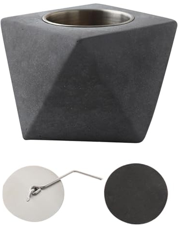 Sghtil Tavolo per falò da interno,Falò da tavolo | Pozzo del fuoco senza fumo,Camino portatile resistente alle alte temperature, Ciotola da tavolo in cemento sicuro per il campeggio