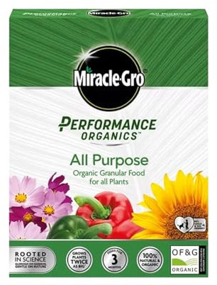 Miracle-Gro Performance Organics All Purpose Granular Food - Organic Plant Fertilizer for Stronger, Healthier Plants, Ideal for Flowers, Vegetables, and Herbs (2 Kg)