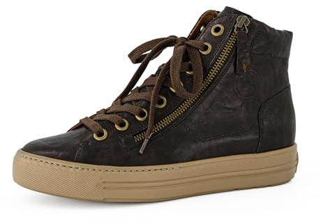 Paul Green Damsneakers med hög topp för kvinnor, Brun 33x, 40.5 EU